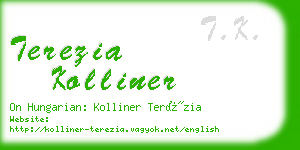 terezia kolliner business card